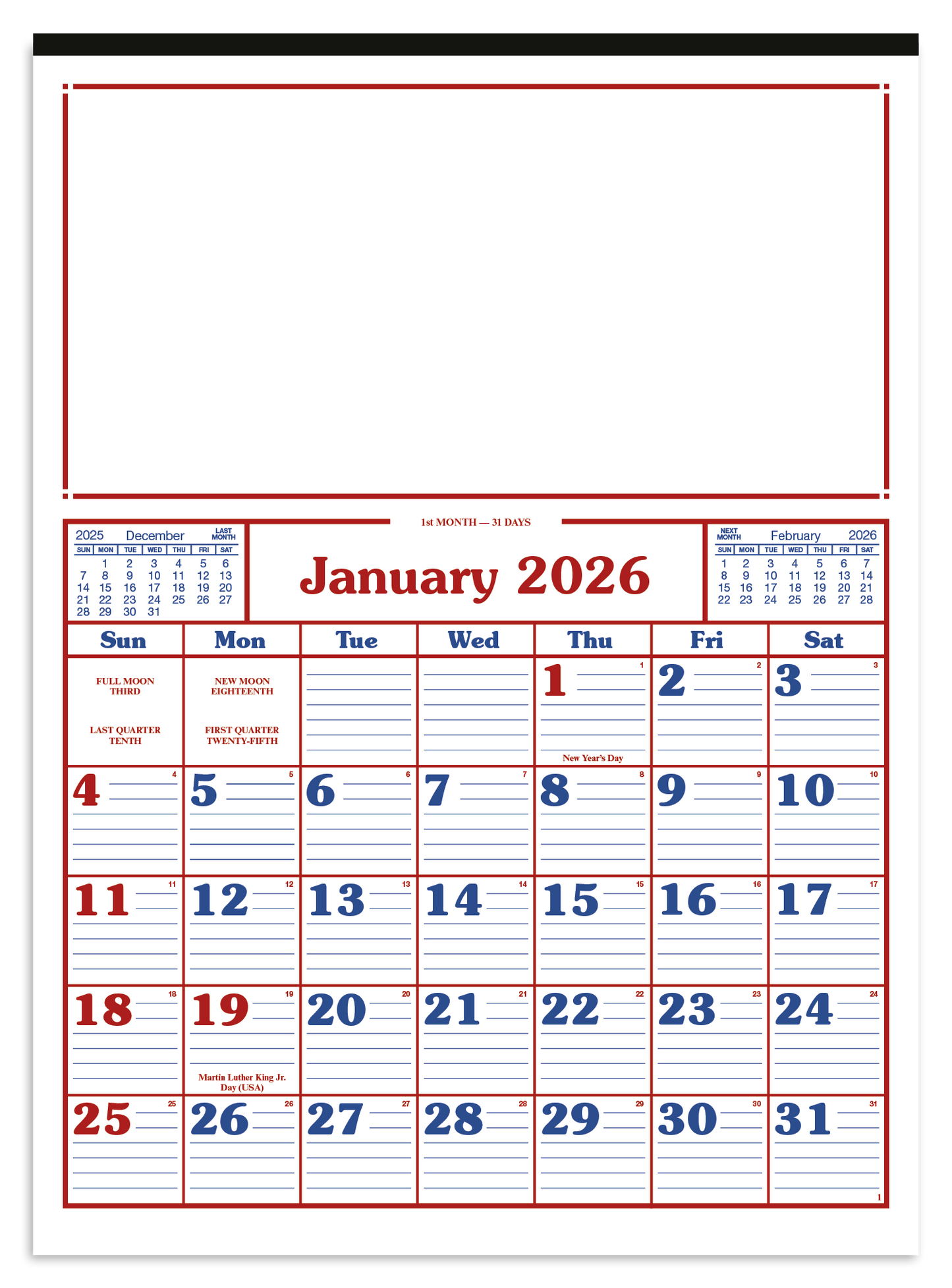 Skinner  Kennedy Commercial 12Sheet Calendar-86-E