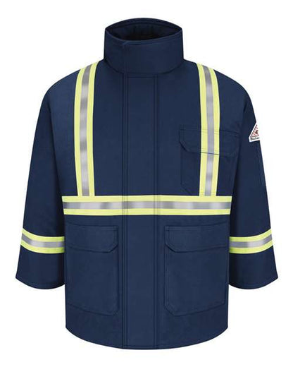 Men's Long Deluxe Parka With Reflective Trim - EXCEL FR® ComforTouch