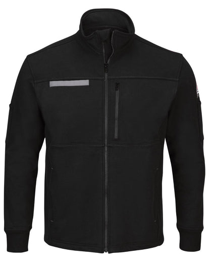 Bulwark Zip Front Fleece Jacket-Cotton /Spandex Blend - Tall Sizes - SEZ2T