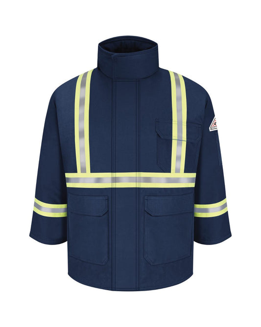 Bulwark Deluxe Parka With Reflective Trim - EXCEL FR® ComforTouch - Long Sizes - JLPCL