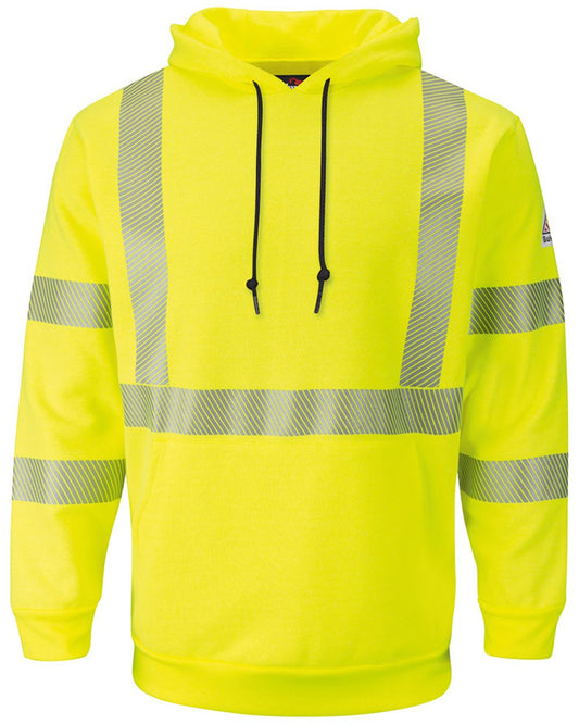 Bulwark Hi-Visibility Pullover Hooded Fleece Sweatshirt - Tall Sizes - SMH4T