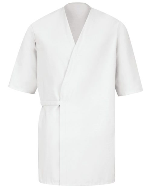 Men's Collarless Poplin Butcher Wrap