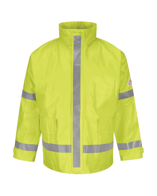 Bulwark Hi-Visibility Flame-Resistant Rain Jacket - JXN6