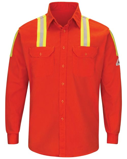 Men's Tall Enhanced Visibility Long Sleeve Uniform Shirt