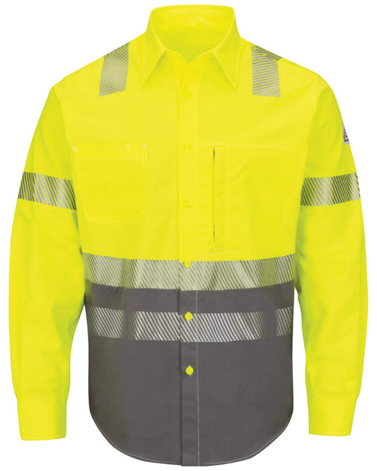 Bulwark Hi-Visibility Color Block Uniform Shirt - EXCEL FR® ComforTouch® - 7 oz. - Tall Sizes - SLB4HT