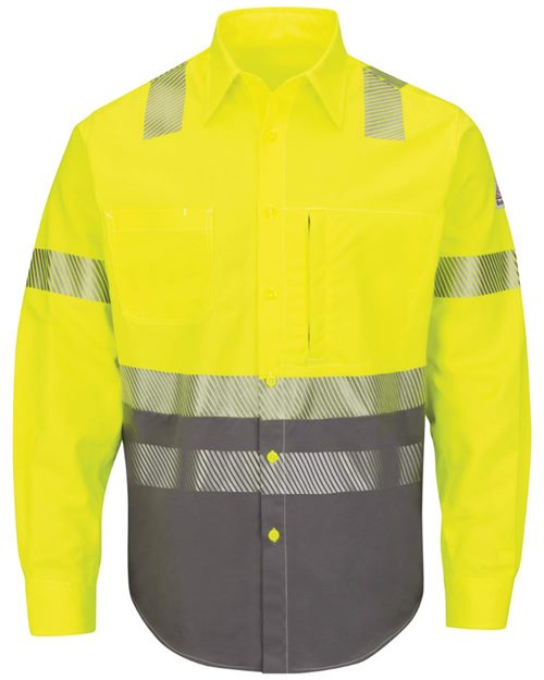Men's Tall Hi-Visibility Color Block Uniform Shirt - EXCEL FR® ComforTouch® - 7 oz.