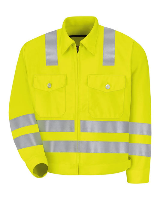 Red Kap Hi-Visibility Ike Jacket - Tall Sizes - JY32T