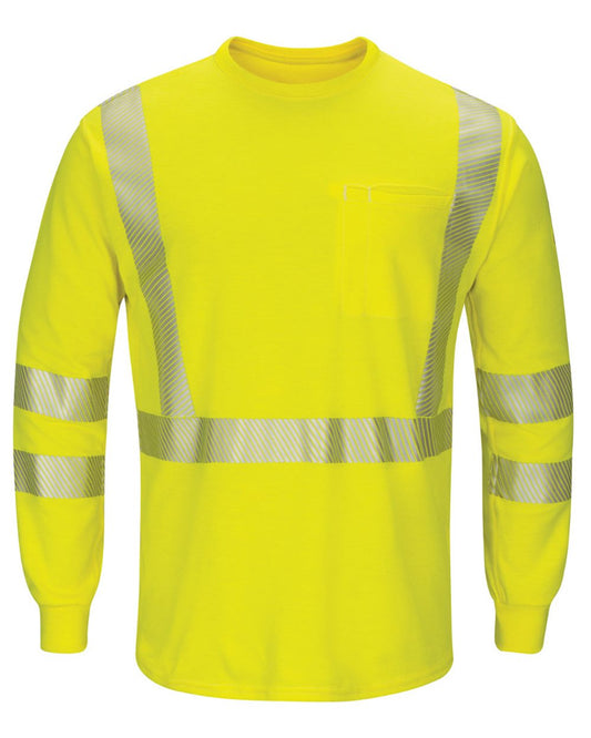 Bulwark Hi-Visibility Lightweight Long Sleeve T-Shirt - Tall Sizes - SMK8T