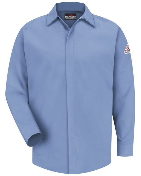 Bulwark Concealed-Gripper Pocketless Long Sleeve Shirt - CoolTouch® 2 - Tall Sizes - SMS2T