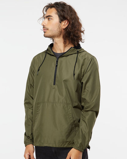 Independent Trading Co. Lightweight Quarter-Zip Windbreaker Pullover Jacket - EXP54LWP