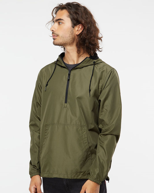 Independent Trading Co. Lightweight Quarter-Zip Windbreaker Pullover Jacket - EXP54LWP