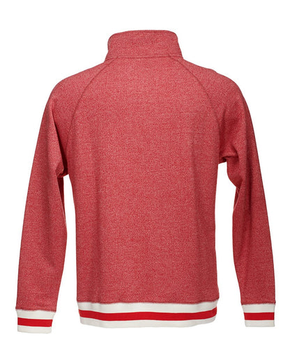 J. America Peppered Fleece Quarter-Zip Sweatshirt - 8703