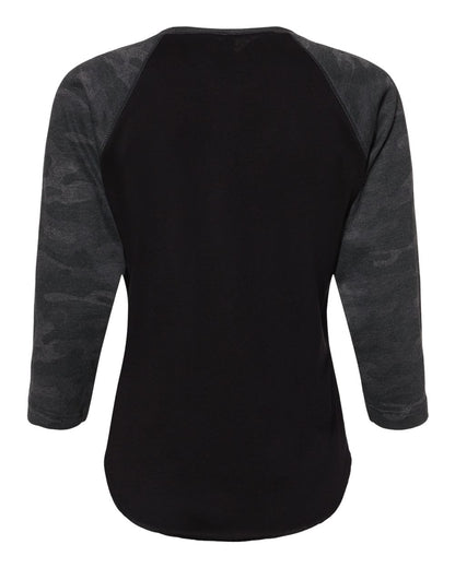 LAT Women's Baseball Fine Jersey Three-Quarter Sleeve Tee - 3530