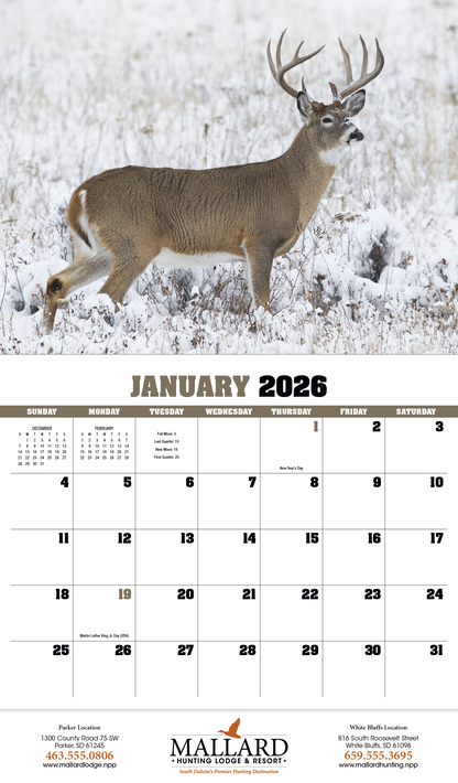 HotLine Products Trophy Whitetail Deer Appointment Calendar  Stapled-896