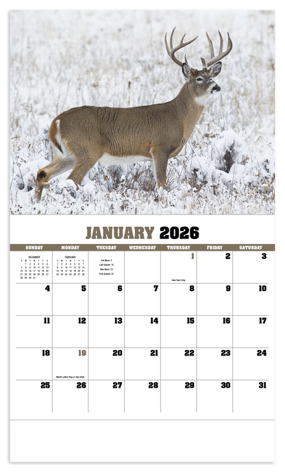 HotLine Products Trophy Whitetail Deer Appointment Calendar  Stapled-896
