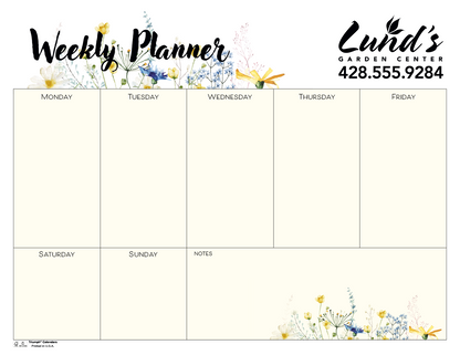Triumph Calendars Small Weekly Desk Pad  Floral-8971