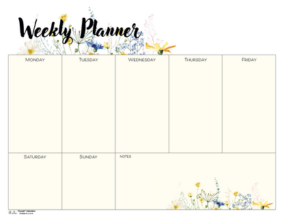 Triumph Calendars Small Weekly Desk Pad  Floral-8971