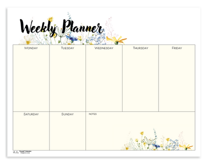 Triumph Calendars Small Weekly Desk Pad  Floral-8971