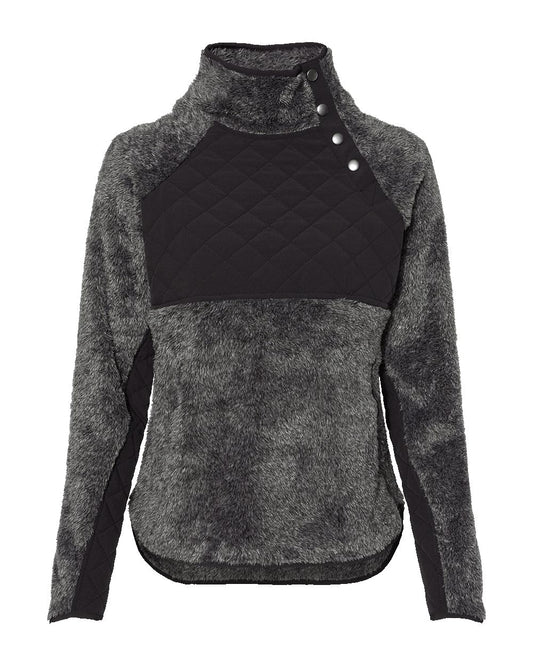 Boxercraft Women's Quilted Fuzzy Fleece Pullover - FZ06