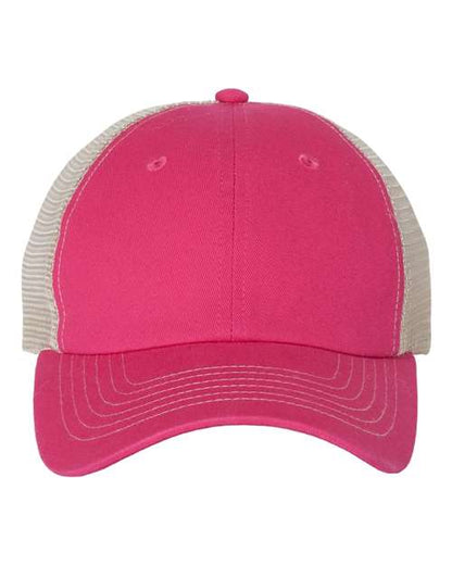 Contrast-Stitch Mesh-Back Cap