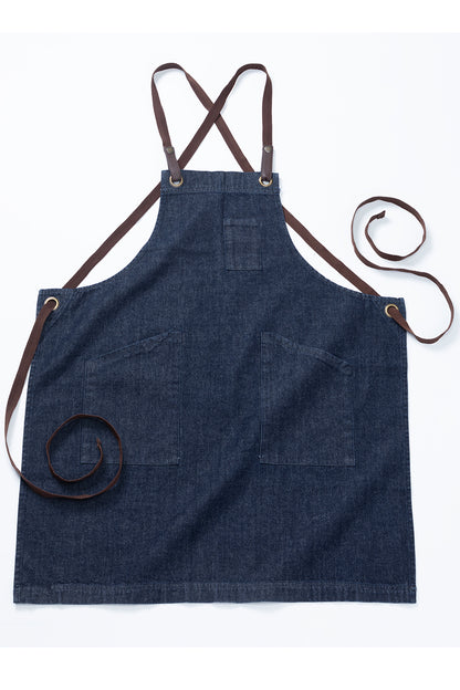 3 Pocket Cross-Back Bib Apron - 9097