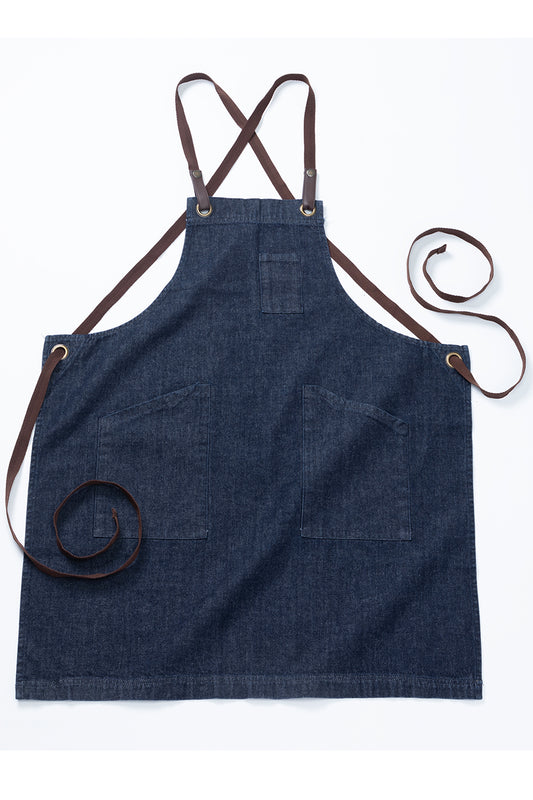 3 Pocket Cross-Back Bib Apron - 9097