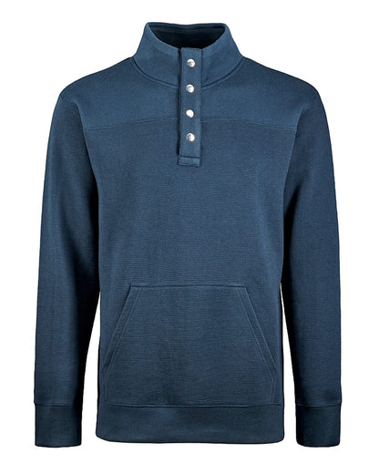 J. America Ripple Fleece Snap Sweatshirt - 8708