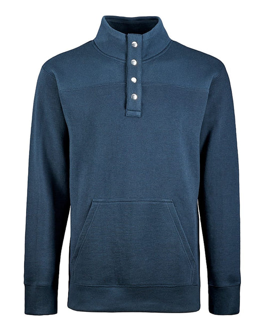 J. America Ripple Fleece Snap Sweatshirt - 8708