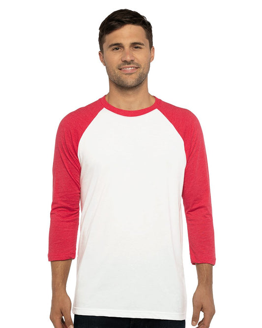 Next Level CVC Three-Quarter Sleeve Raglan T-Shirt - 6251