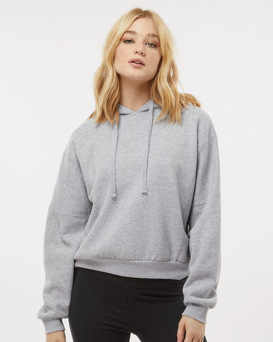 MV Sport Women's Sueded Fleece Crop Hooded Sweatshirt - W21751
