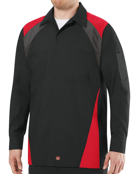 Red Kap Long Sleeve Tri-Color Shop Shirt - SY18