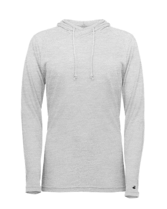 Badger Women's Tri-Blend Surplice Long Sleeve Hooded T-Shirt - 4965