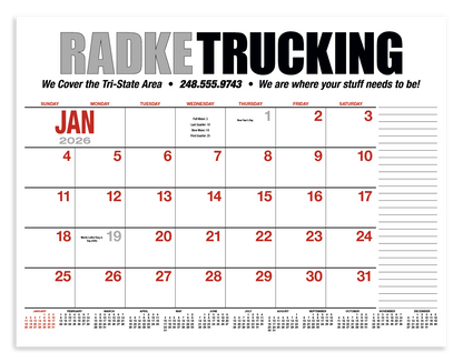 HotLine Products 13Month Desk Pad Calendar-931