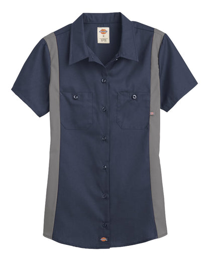 Dickies Women's Short Sleeve Industrial Colorblocked Shirt - L24S