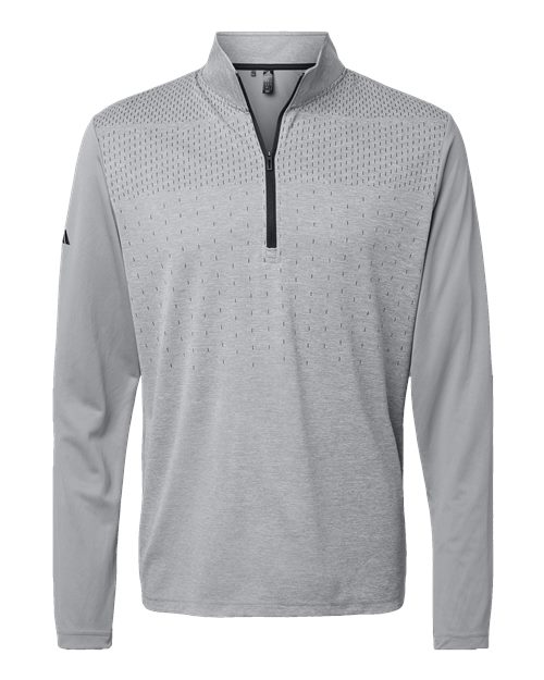 Men's Ultimate365 Heather Block Print Quarter-Zip Pullover
