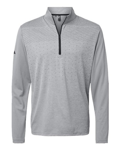 Men's Ultimate365 Heather Block Print Quarter-Zip Pullover