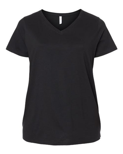 Women's Curvy Collection Fine Jersey V-Neck Tee
