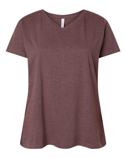 Women's Curvy Collection Fine Jersey V-Neck Tee