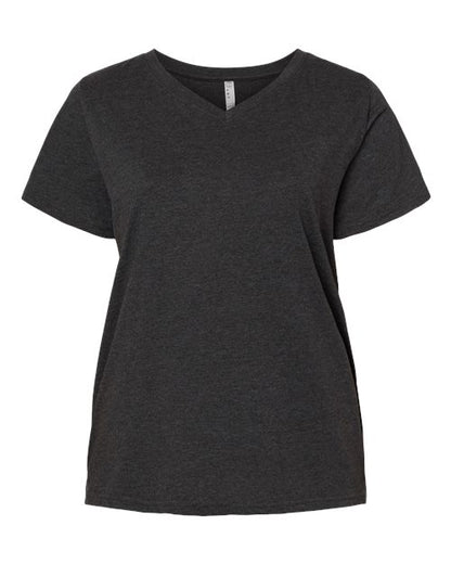 Women's Curvy Collection Fine Jersey V-Neck Tee