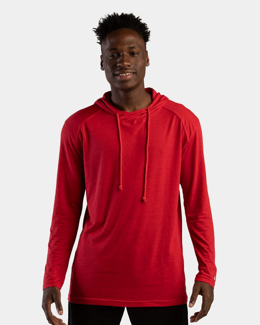 Badger Tri-Blend Surplice Hooded Long Sleeve T-Shirt - 4905
