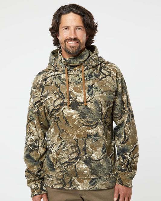 J. America Gaiter Fleece Hooded Sweatshirt - 8879