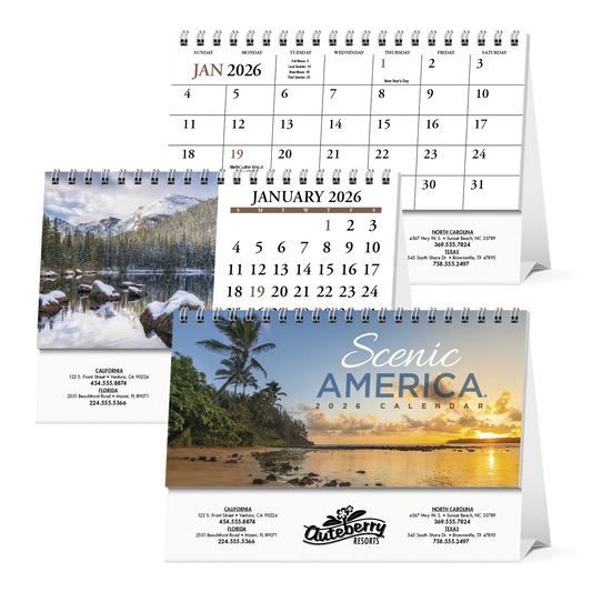 HotLine Products Scenic America Desk Tent Calendar-982