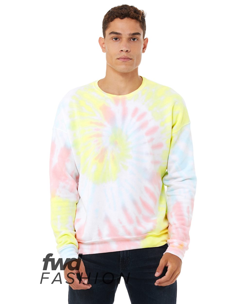 BELLA + CANVAS FWD Fashion Tie-Dyed Crewneck Sweatshirt - 3945RD