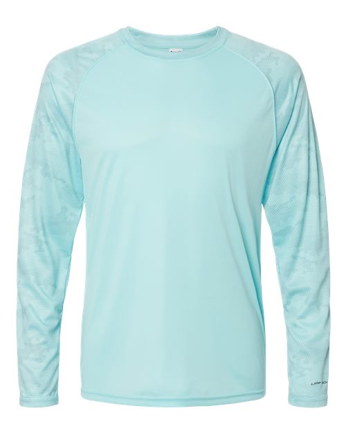 Unisex Cayman Performance Camo Colorblocked Long Sleeve T-Shirt