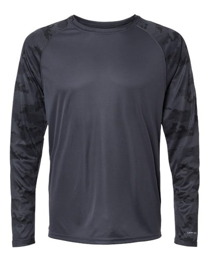 Unisex Cayman Performance Camo Colorblocked Long Sleeve T-Shirt