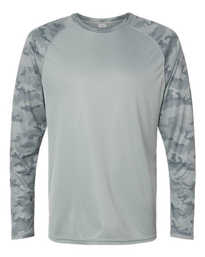 Unisex Cayman Performance Camo Colorblocked Long Sleeve T-Shirt