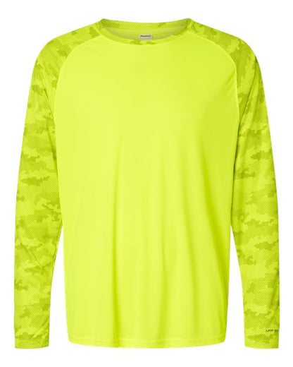 Unisex Cayman Performance Camo Colorblocked Long Sleeve T-Shirt