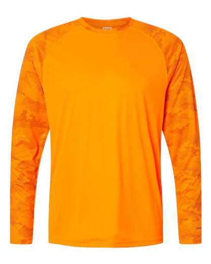 Unisex Cayman Performance Camo Colorblocked Long Sleeve T-Shirt