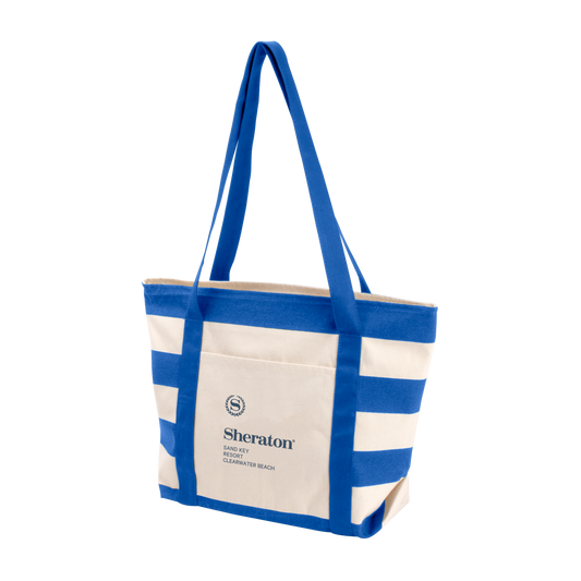 Striped Accent Boat Bag-A278