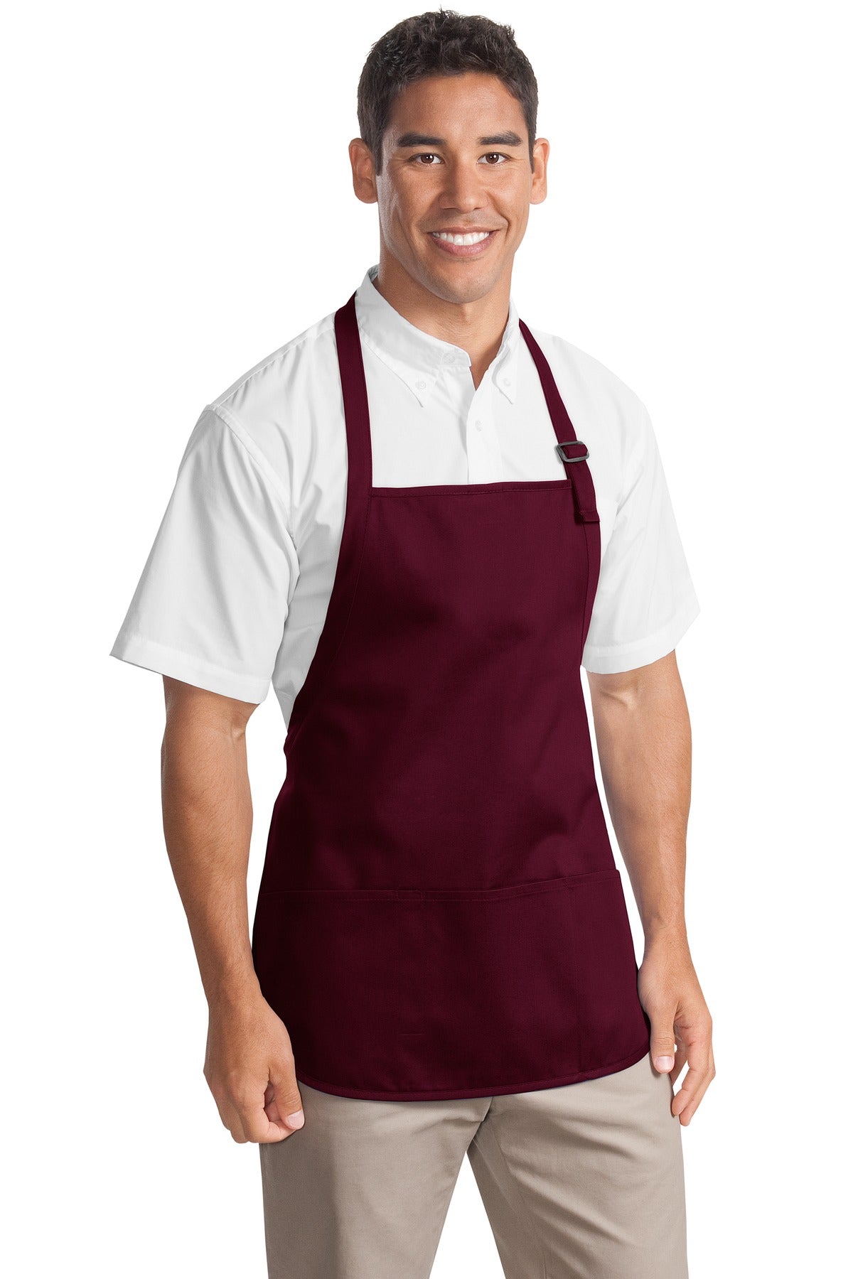 Port Authority? Medium-Length Apron with Pouch Pockets.